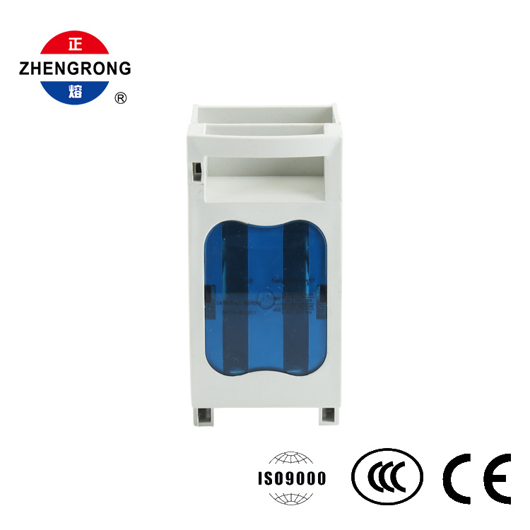 Portafusibles de carril DIN NH00 160A Base de fusible de interruptor de cuchilla