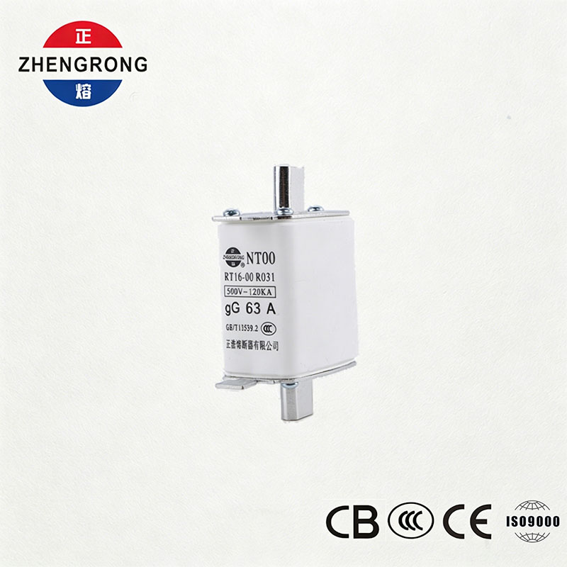 Fusible NT00 63A de alta capacidad de rotura - vínculo de fusible gG de cerámica de 500 V 120 kA