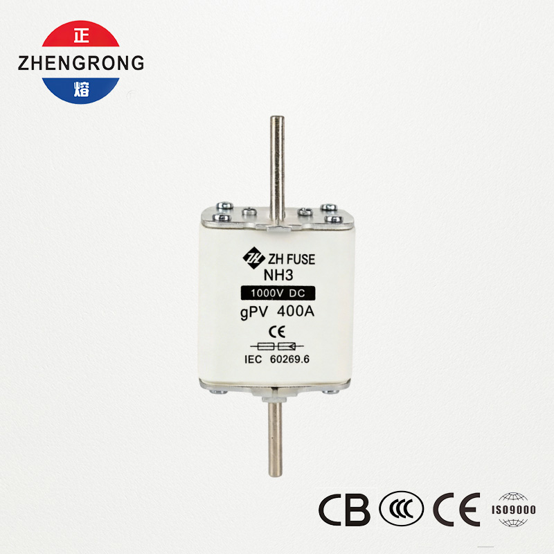 Fusible NH3 1000V DC 400A gPV para sistemas solares fotovoltaicos