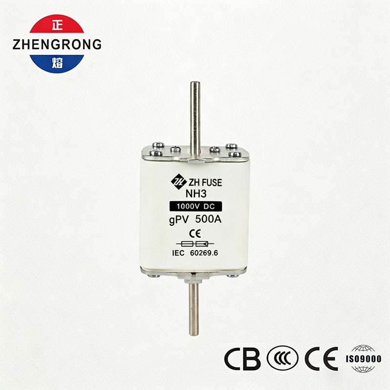 Fusible NH3 1000V DC 500A gPV para sistemas solares fotovoltaicos