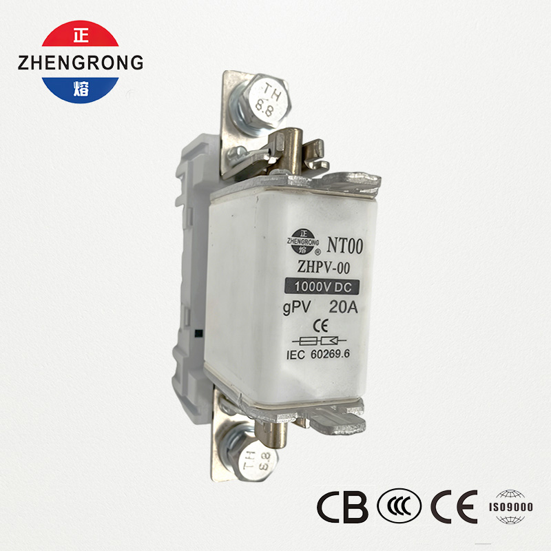 Fusible de protección fotovoltaica ZHPV-00 20A 1000V CC - Certificado CE